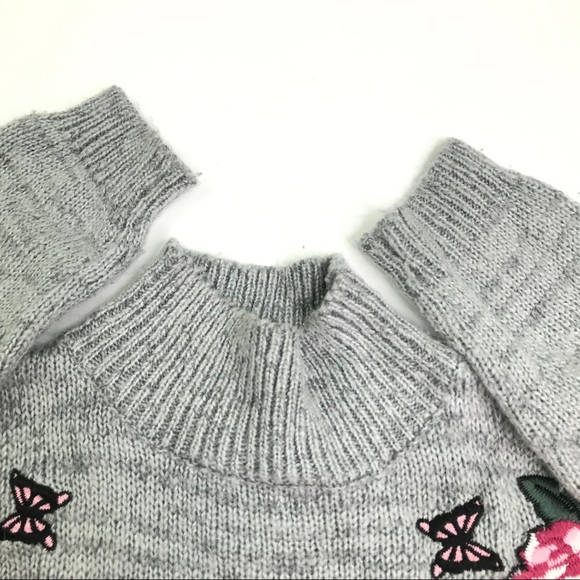 [Cloud Chaser] Embroidered Rose Sweater Size Small - Picture 6 of 8